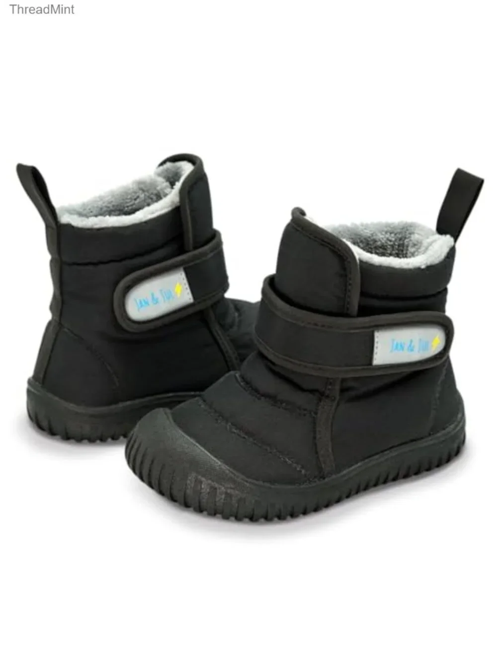 Toddler Fleece Lined Water Resistant Snow Boots Hook Loop